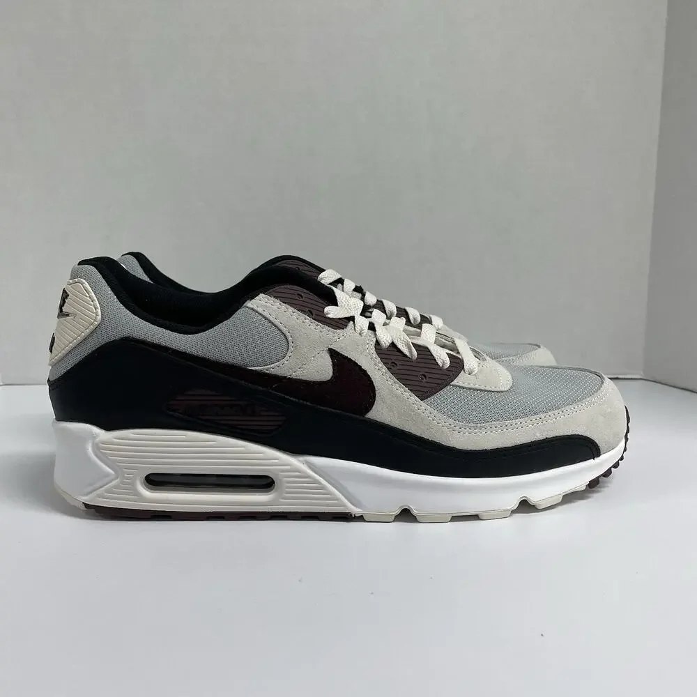 Nike Air Max 90 Burgundy Crush DQ4071 004 Size 15 Men White Grey Red Black Shoe